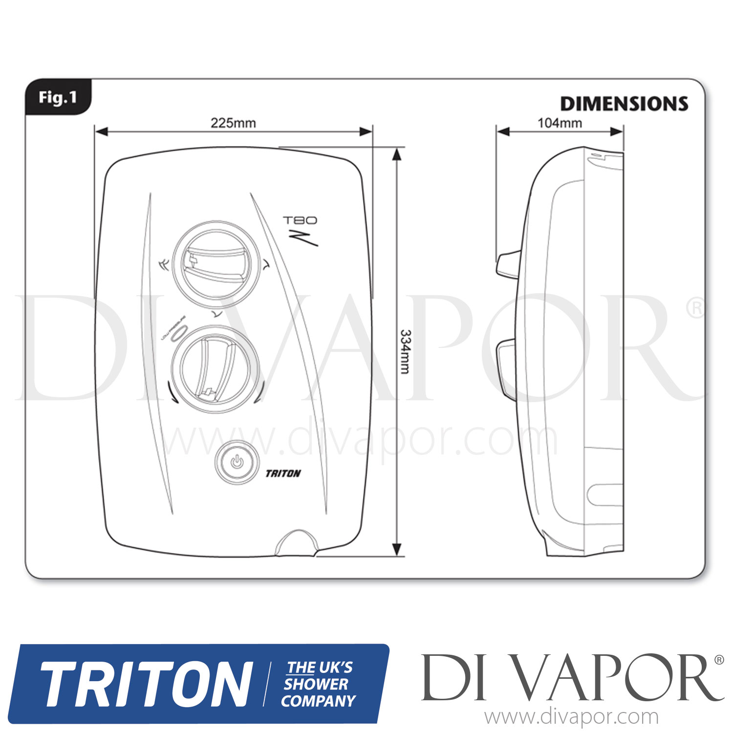 Triton T80Z FastFit Electric Shower Spare Parts TR DV 275